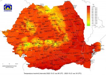 Megdőlt szombaton az országos hőmérsékleti rekord Romániában