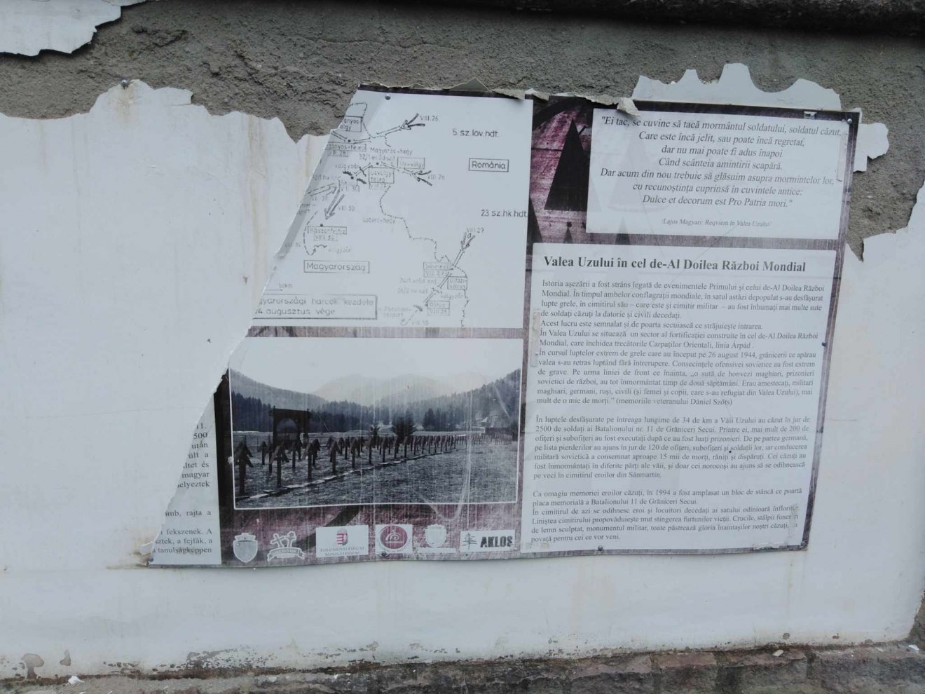 Megrongálták az úzvölgyi katonatemető információs tábláit