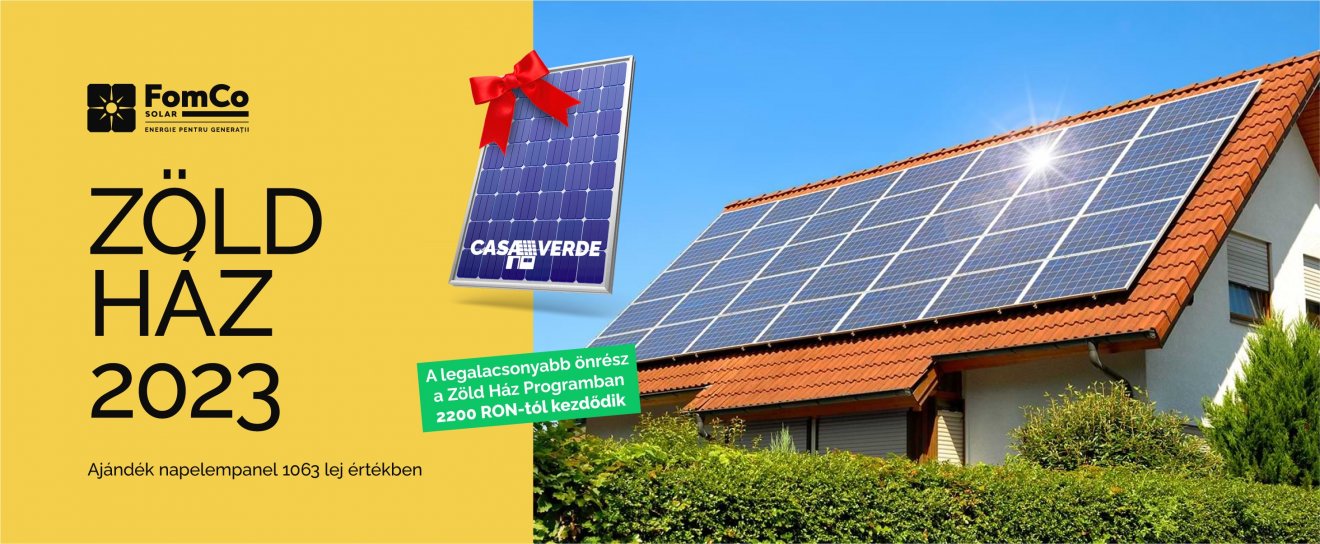 Zöld Ház? Fomco Solar! – A villanyszámládat csökkentő partner