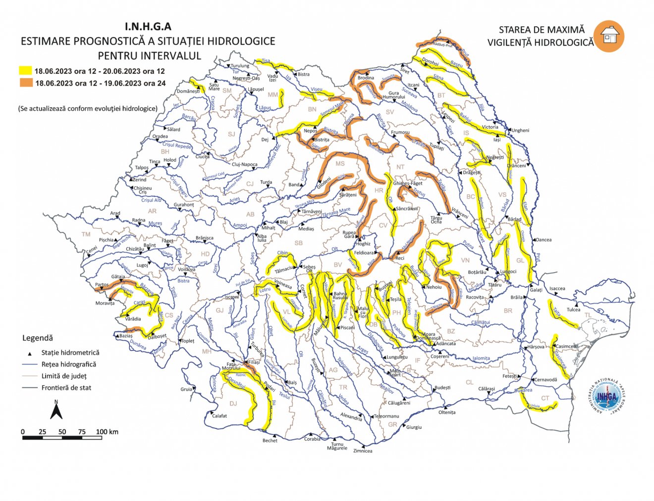 Térképen mutatjuk, hogy mely folyókon alakulhatnak ki villámárvizek a legfrissebb riasztás szerint