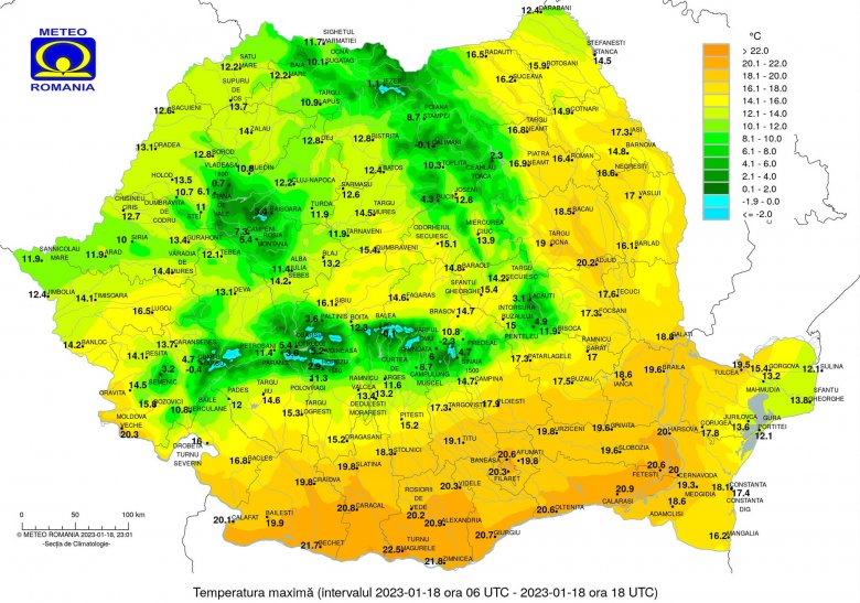 Megdőlt a januári melegrekord Romániában