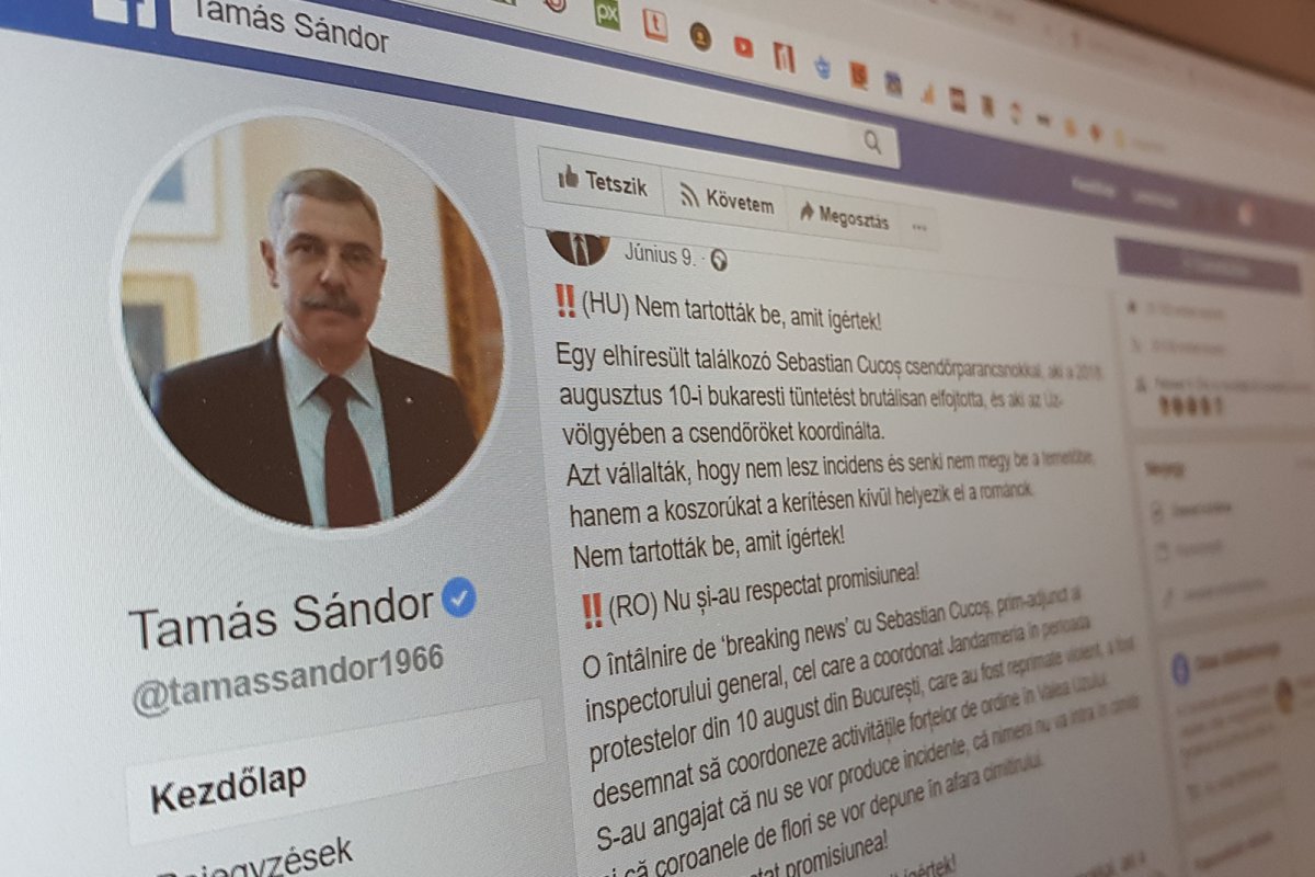 Már a magyar nyelvű Facebook-oldal miatt is jelentget Dan Tanasă