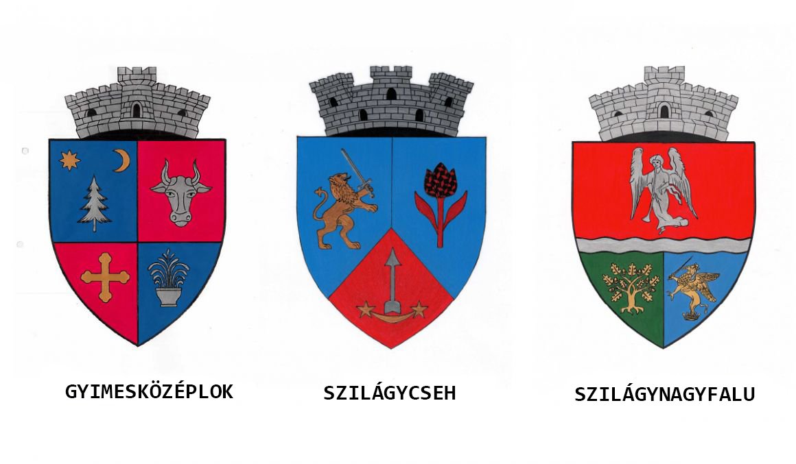 Gyimesközéplok, Szilágynagyfalu és Szilágycseh címerét hivatalosította a kormány