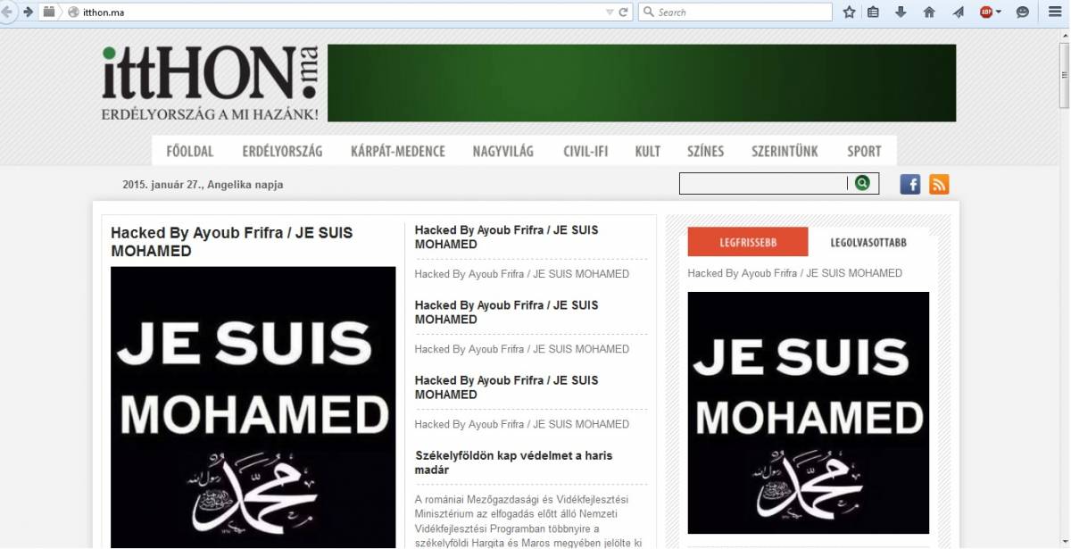 Iszlamista hackerek törték fel az Itthon.ma oldalt