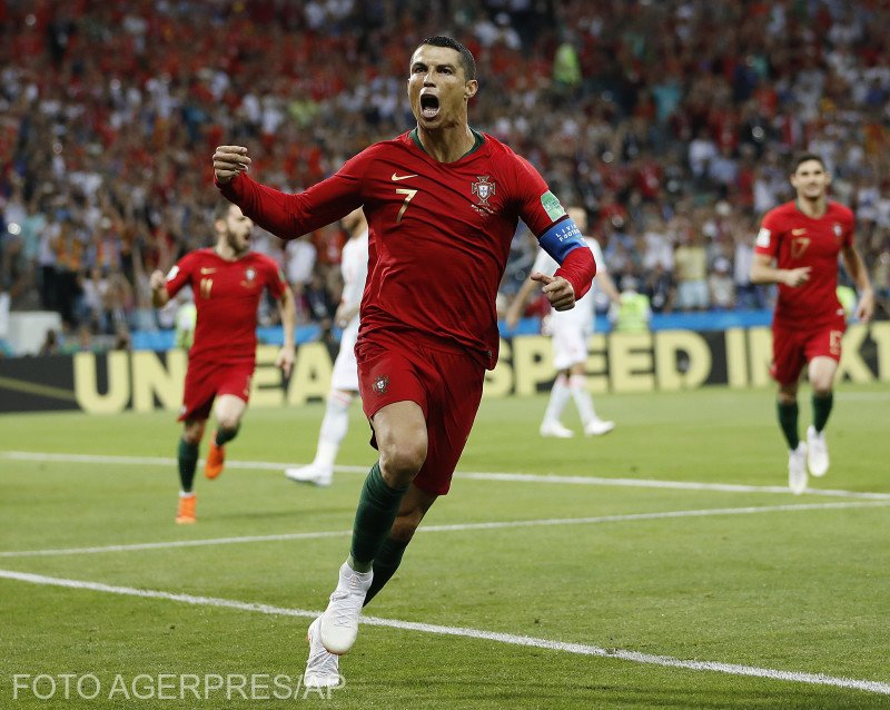 Ronaldo-mesterhármas és döntetlen a futballvébé portugál-spanyol mérkőzésén