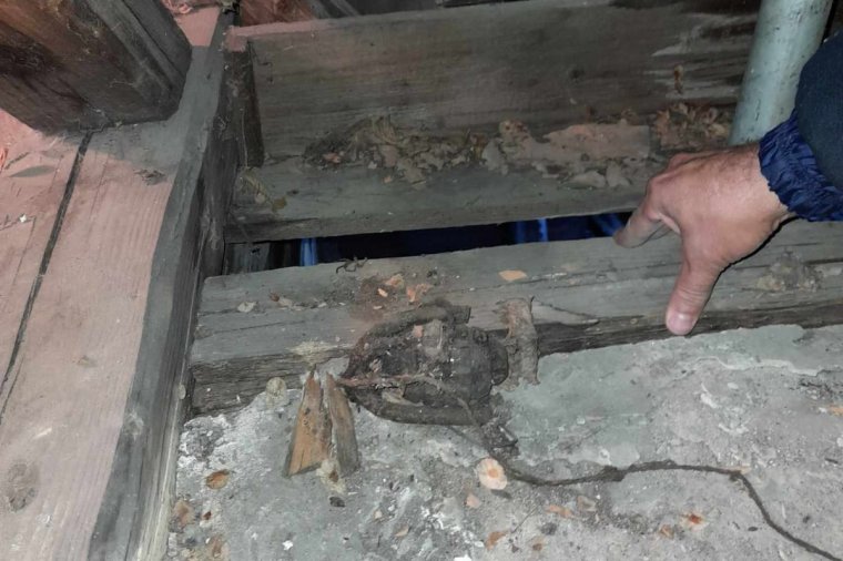 Kézigránátot találtak egy régi ház padlásán