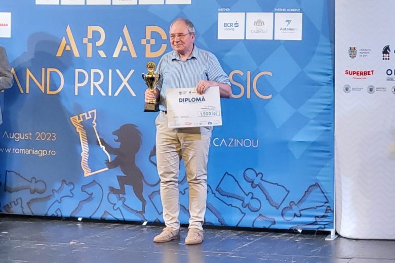 Biró Sándor Aradon is megnyerte a veteránok sakkversenyét