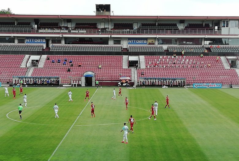 CFR–FCSB: a bukaresti csapat játszott, a kolozsvári nyert – barátságos focirangadó járvány idején a Fellegváron