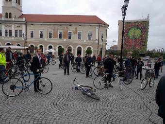 Elindult a „biciklivel munkába” mozgalom Sepsiszentgyörgyön