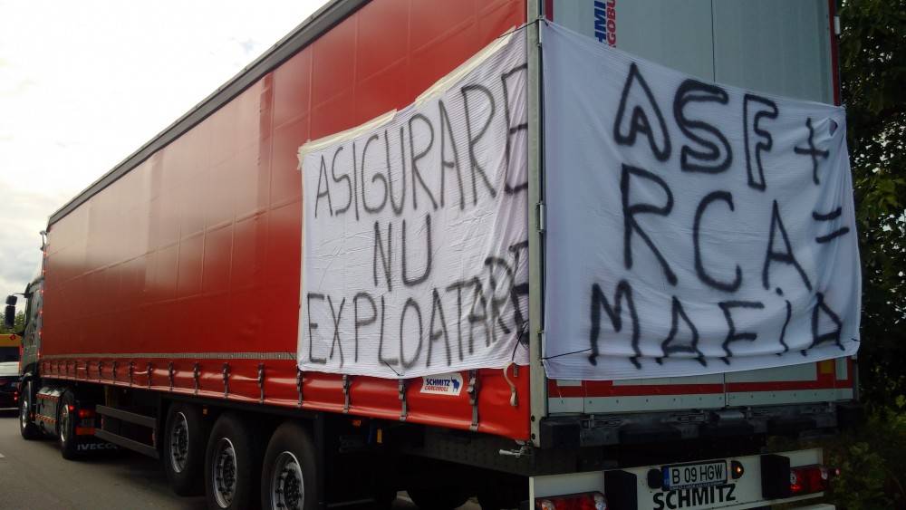 Kolozsvár mellett tiltakoztak a kamionsofőrök