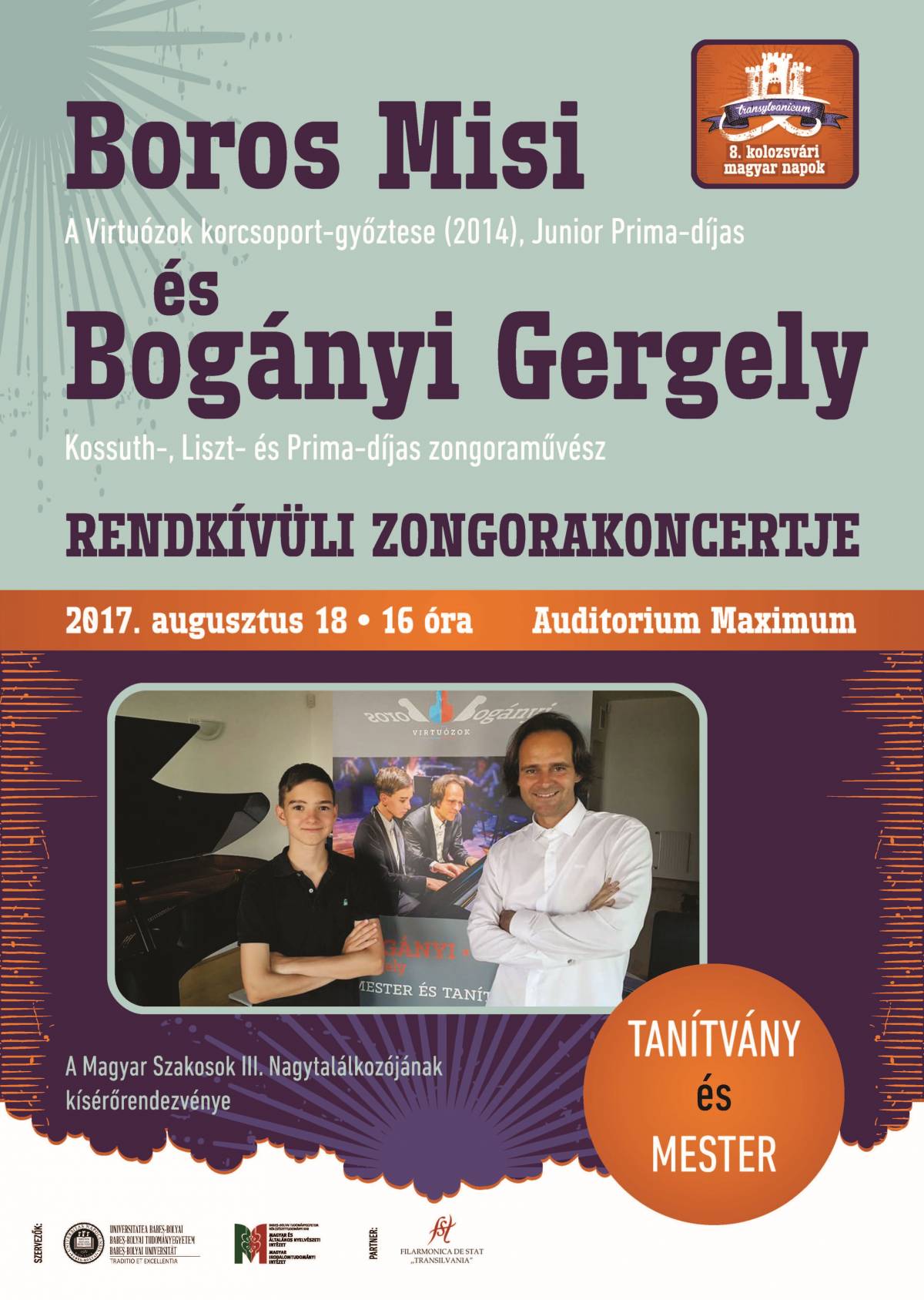 KMN – Magyar szakosok nagytalálkozója, Boros Misi és Bogányi Gergely koncertje Kolozsváron