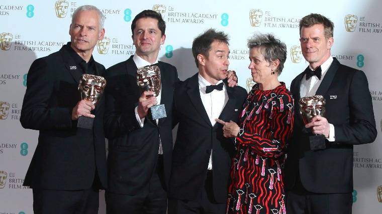 Tarolt a Három óriásplakát a BAFTA londoni díjátadó gáláján