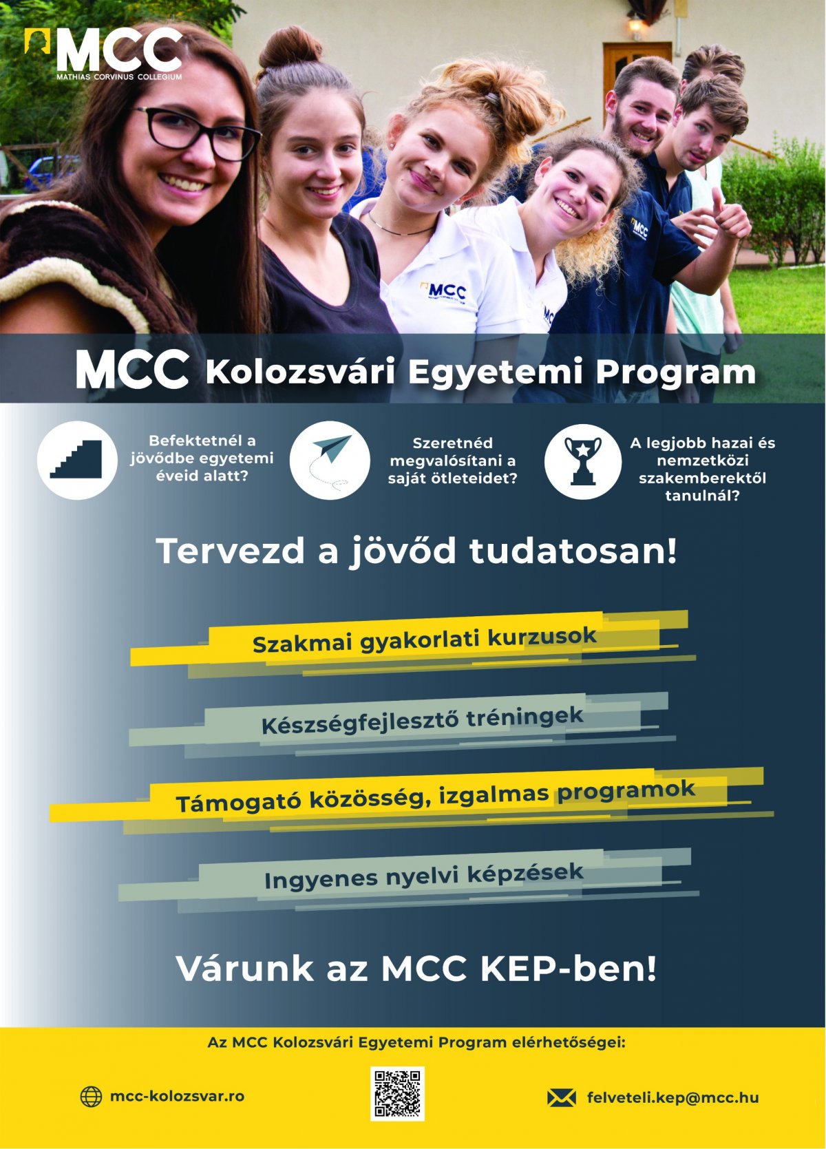 Még pár napig lehet jelentkezni az MCC Kolozsvári Egyetemi Program szakirányos oktatására
