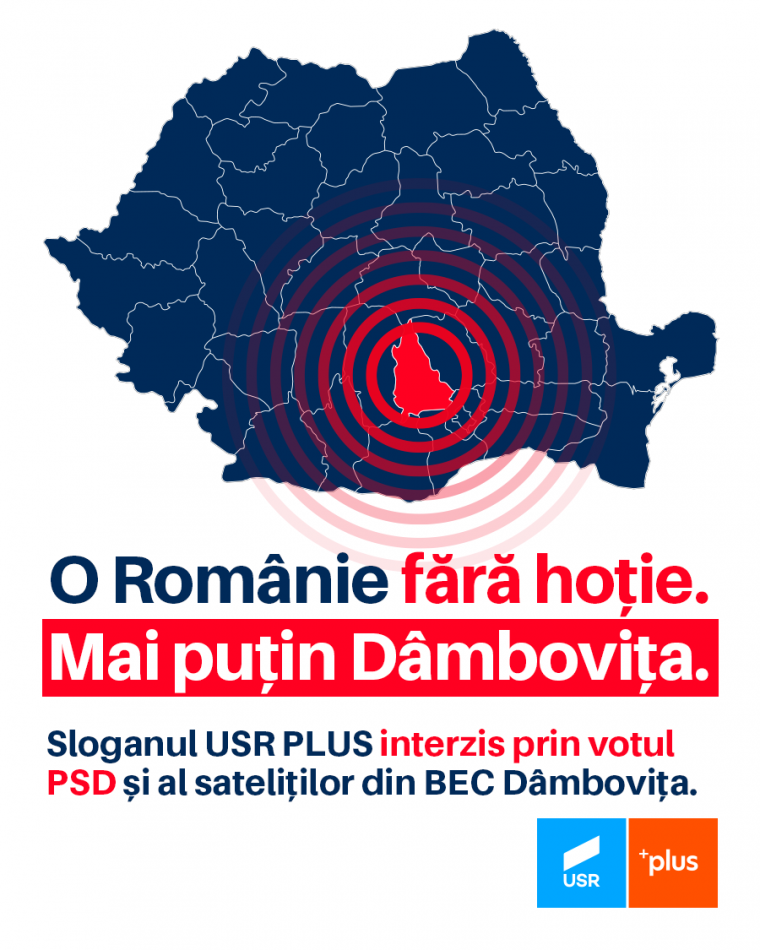 Betiltották a „Tolvajlás nélküli Romániát” választási jelmondatot Dâmbovița megyében