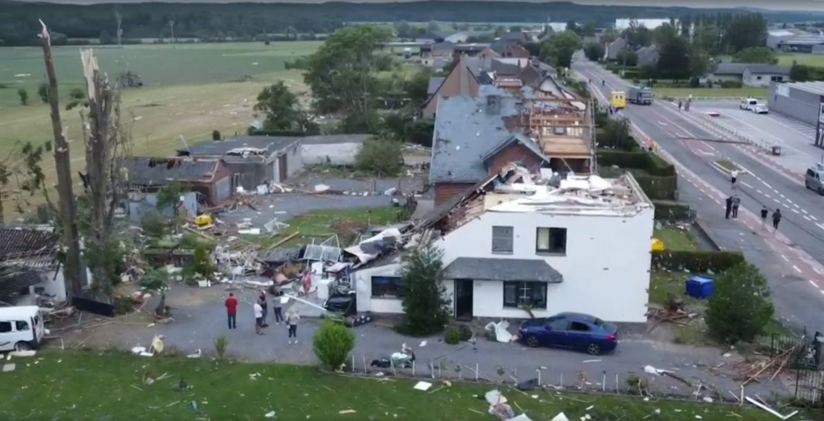 Tornádó pusztított Belgiumban, többen megsérültek, nagy a kár