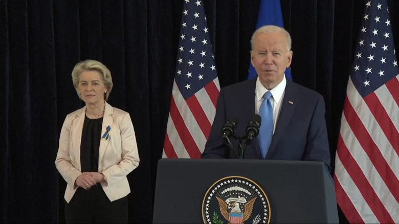 Biden: új partnerséget köt Washington és az EU az orosz energiafüggőség csökkentésére
