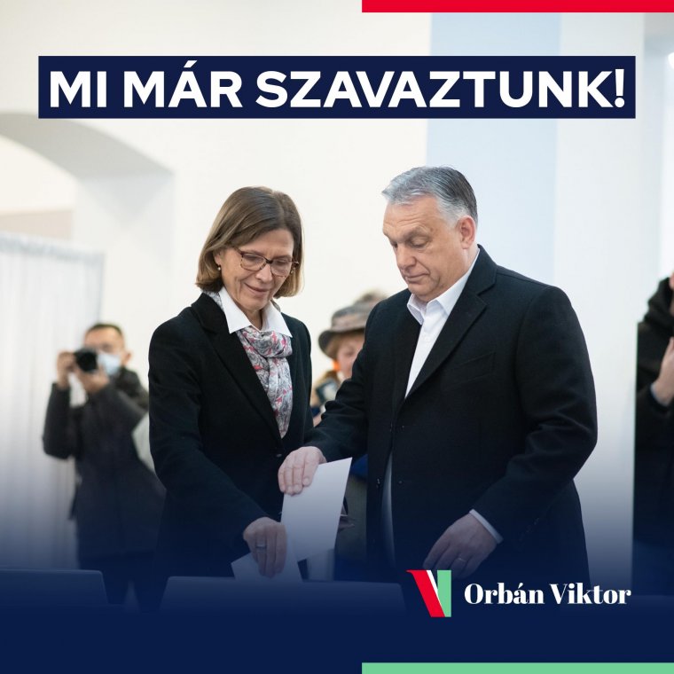 „A háború és a béke a tét” – Orbán Viktor leadta szavazatát az országgyűlési választásokon