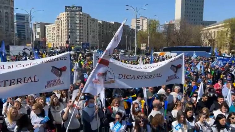 Energetikai és élelmiszerbiztonságért tüntettek a szakszervezetek Bukarestben