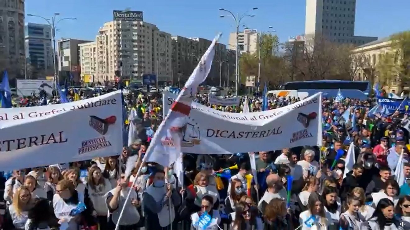 Energetikai és élelmiszerbiztonságért tüntettek a szakszervezetek Bukarestben