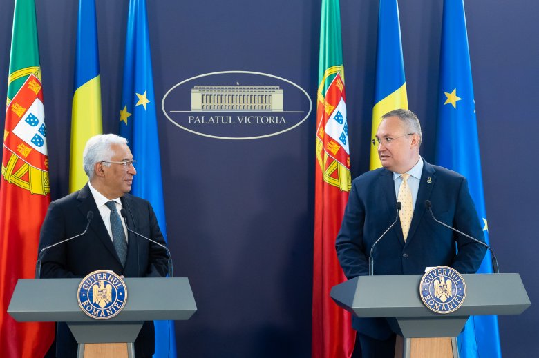 Portugál kormányfő Bukarestben: Európa nyugati szélének védelme is keleten, Romániában kezdődik