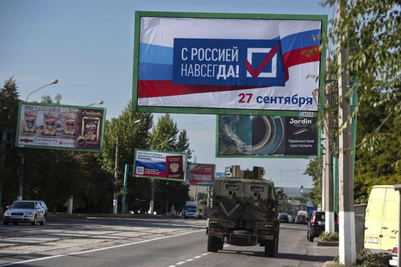 A NATO nem ismeri el az elfoglalt ukrán területeken tartott „színlelt népszavazást”