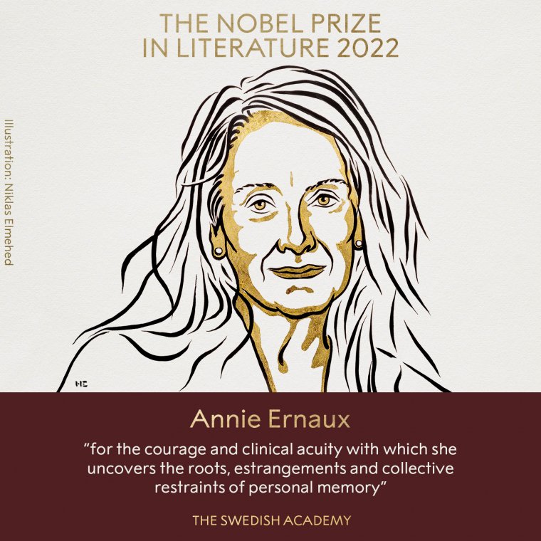 Annie Ernaux francia írónak ítélték az irodalmi Nobel-díjat