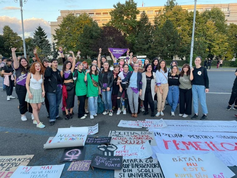 A nők biztonságáért tüntettek Bukarestben