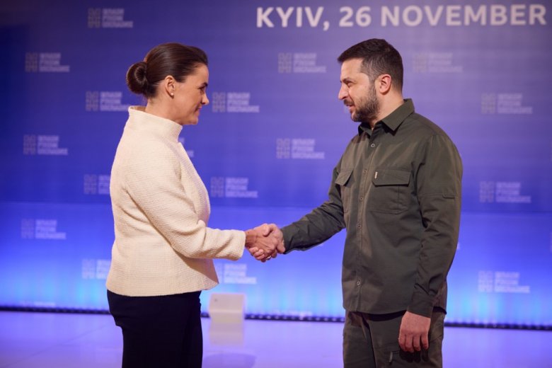 Novák Katalin Kijevben: Putyin felelőssége a háborúért kristálytiszta, Ukrajna számíthat Magyarországra