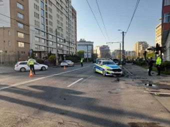 Kolozsváron máris sikerült összetörni egy vadonatúj rendőrségi BMW-t