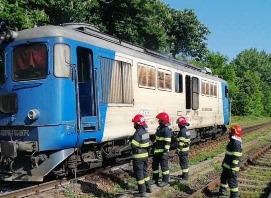 Újabb mozdonytűz: ezúttal Iași megyében volt szükség a tűzoltók beavatkozására