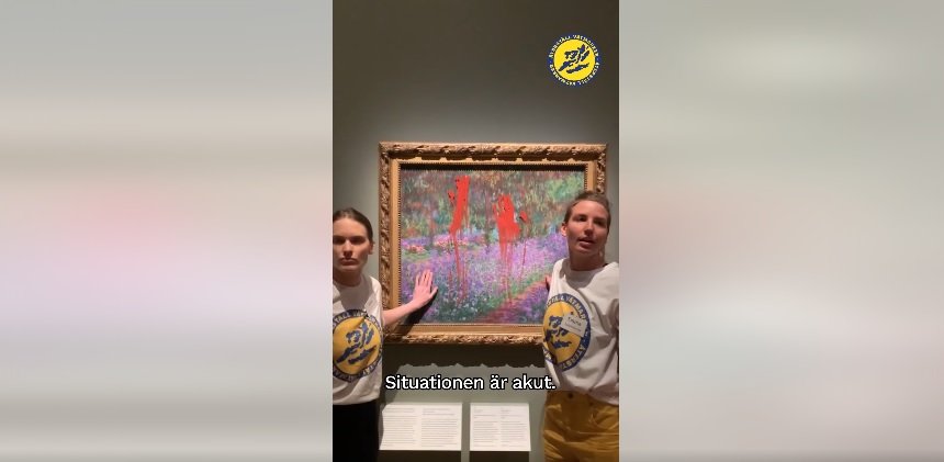 Újabb festékes akció: klímaaktivisták öntöttek le egy Monet-képet Stockholmban