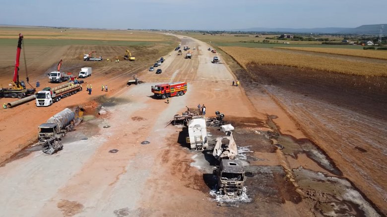 Az autópálya-építők hibájából történt a gázvezeték-robbanás a Transgaz illetékese szerint