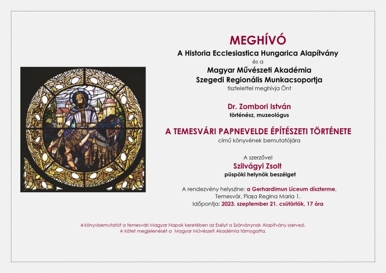 Feltárja a múltat a temesvári papnevelde építészeti történetét bemutató új kötet
