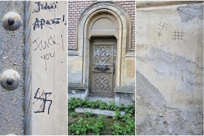 Antiszemita feliratokat festettek egy temesvári zsinagóga falára ismeretlenek