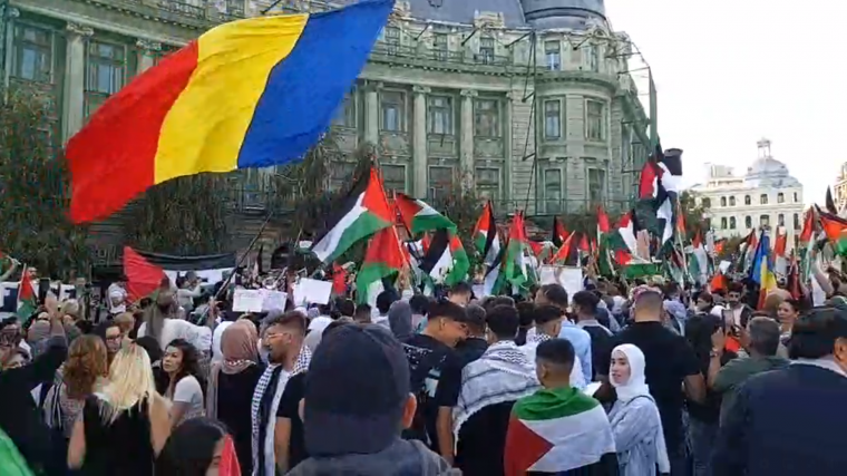 Vegzálták a bukaresti palesztinpárti tüntetések résztvevőit a hatóságok egy jogvédő szervezet szerint