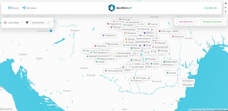 Digitális térképen a romániai ásványvízforrások, gyógyfürdők, mofetták, de kissé elsiették a bemutatót