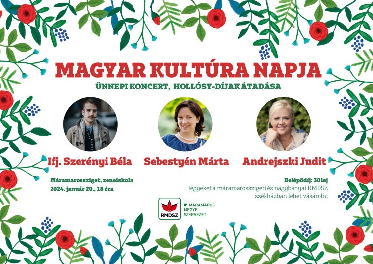 Sebestyén Márta is fellép Máramarosszigeten a magyar kultúra napján, átadják a Hollósy-díjat