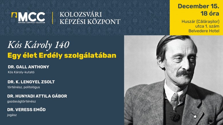 Több eseménnyel emlékeznek Kós Károlyra Kolozsváron a polihisztor születésének 140. évfordulóján