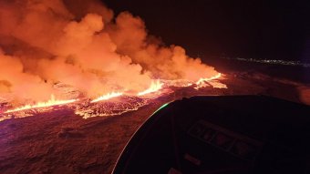 Kitört egy vulkán Izland délnyugati részén, Reykjavíktól 40 kilométerre