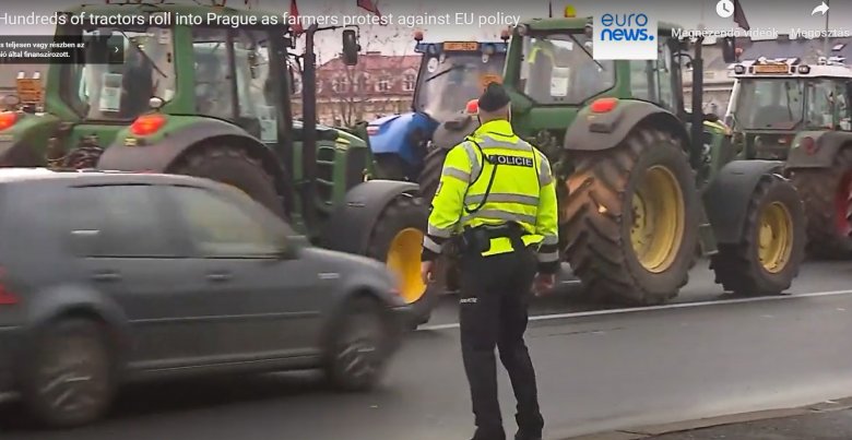 Traktorokkal tüntetnek a cseh, szlovák és horvát gazdák az ukrán agrárbehozatal ellen