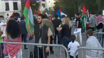 Bukarestben újabb palesztinpárti tüntetést tartottak