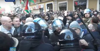 Olaszországban kormányellenes tüntetésekbe torkolltak a palesztinbarát megmozdulások a holokauszt emléknapján
