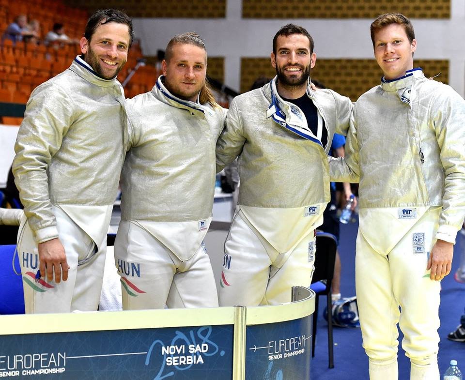 Aranyérmet harcolt ki a magyar férfi kardcsapat az újvidéki vívó Európa-bajnokságon