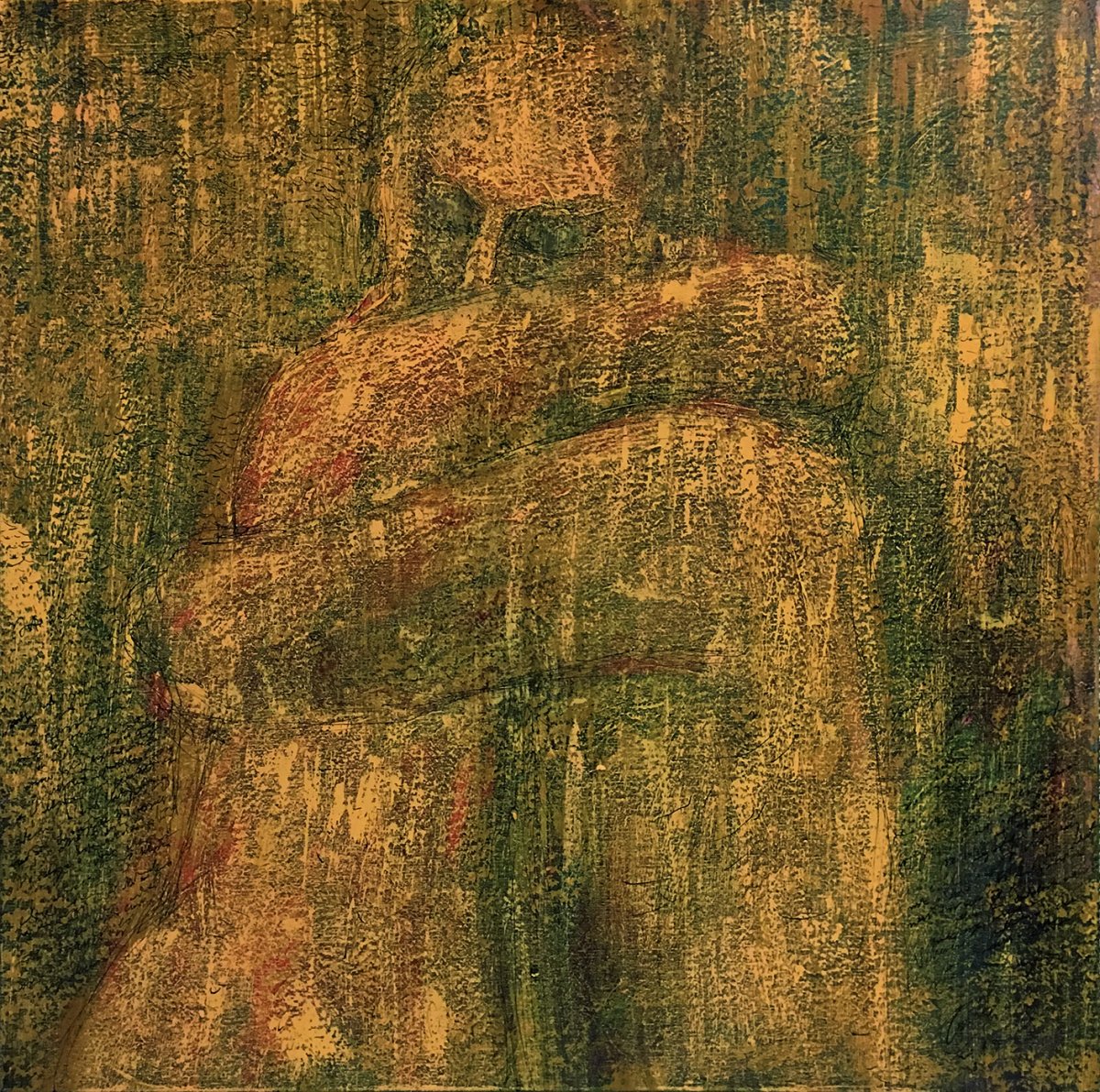 Csillag István - Igen (80 x 80 cm, 2018, akril, tus, vászon) 