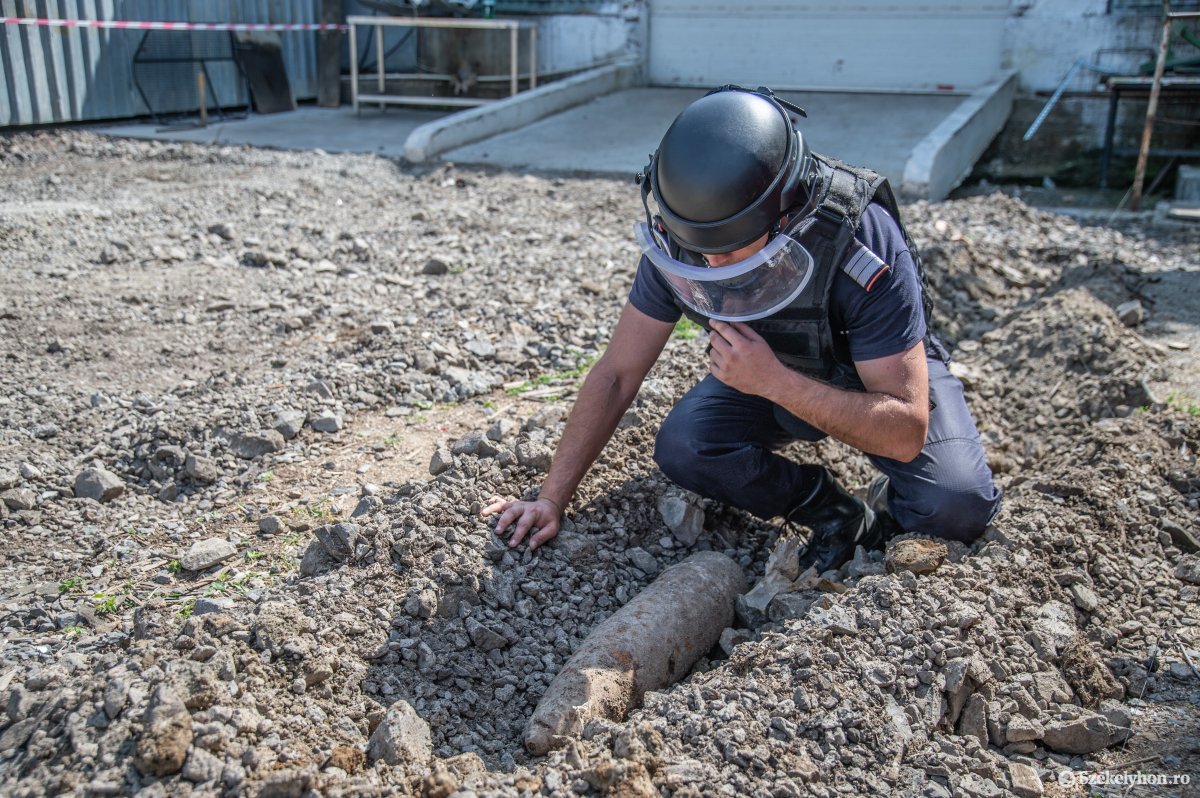 Világháborús bombát találtak Székelyudvarhelyen