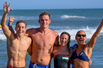Ezüstérmes a magyar váltó a nyíltvízi úszók csapaversenyében